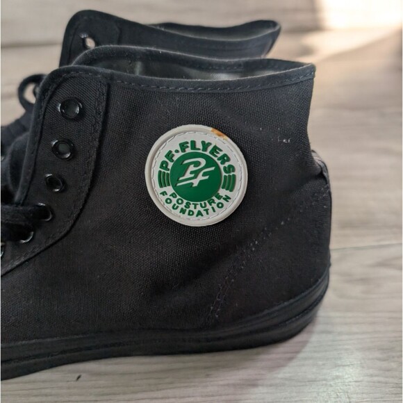 PF Flyers Sandlot Black Canvas Center Hi High Top Sneakers Shoes Mens Size 14 - Picture 6 of 13
